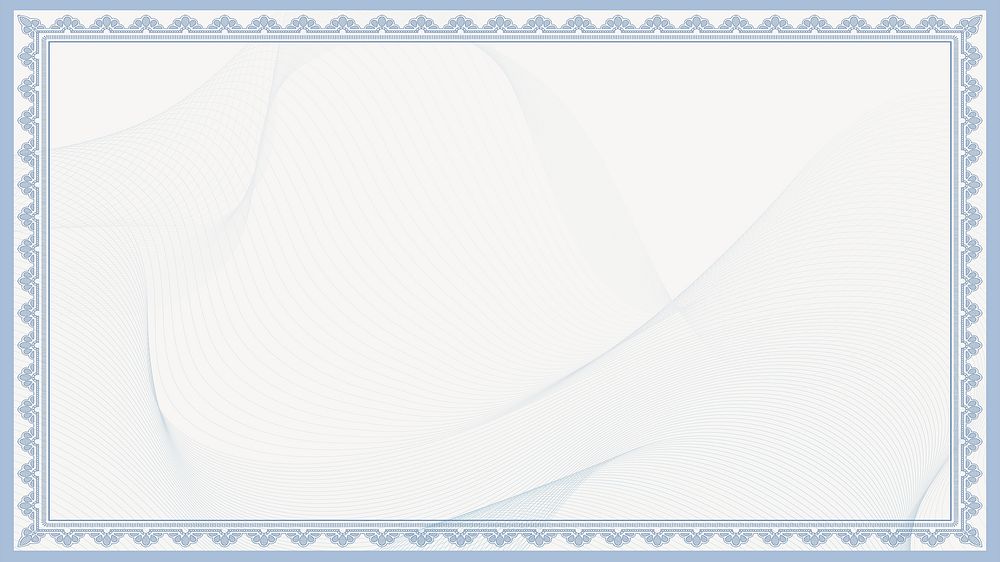 Blue ornamental frame desktop wallpaper