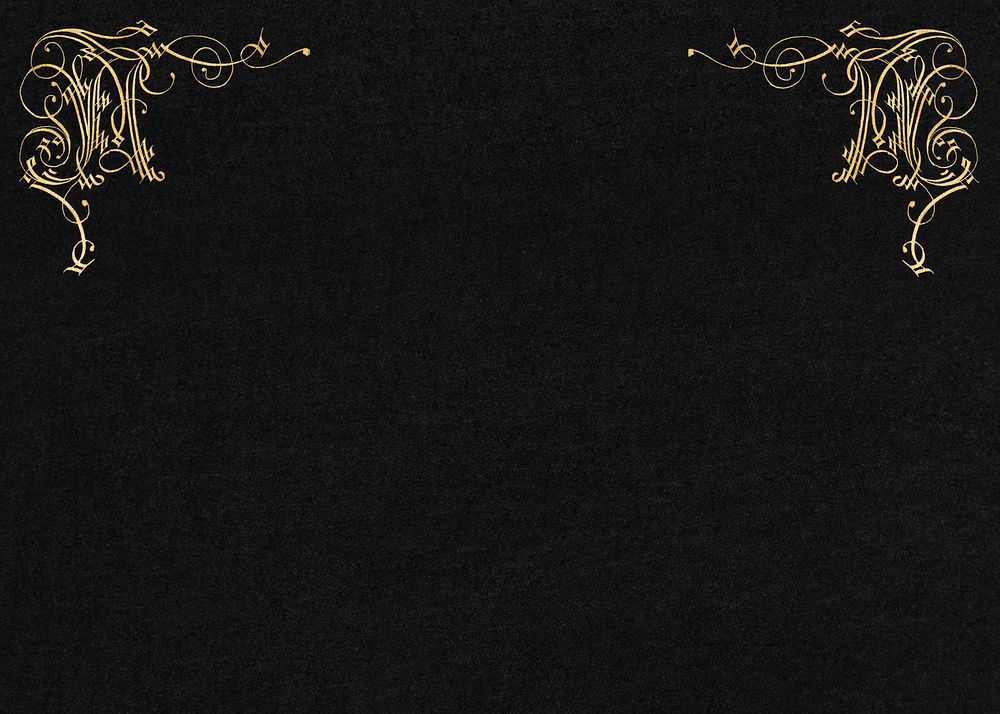 Black golden ornamental border background