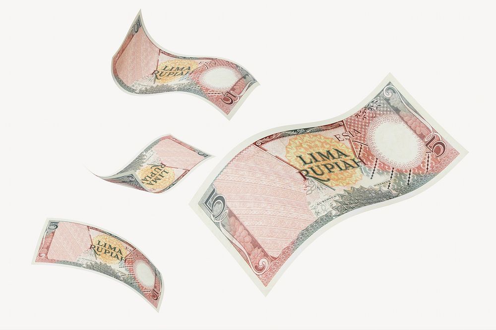 Indonesian 5 lima rupiah bank notes