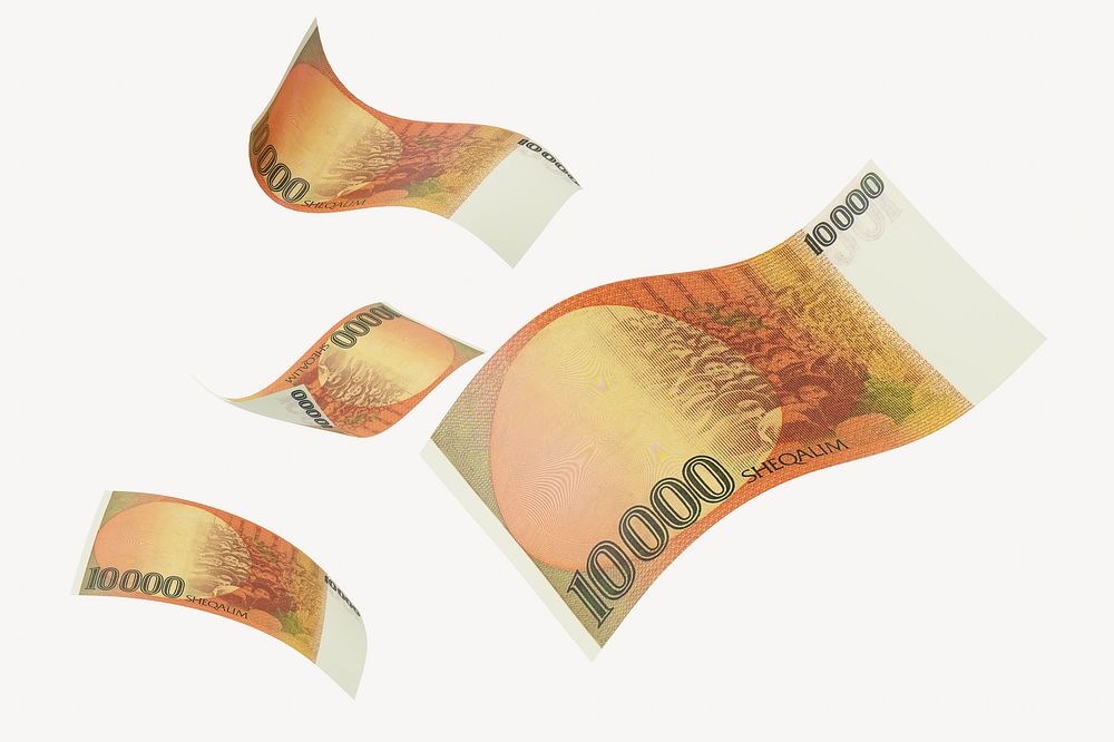 10000 Israeli sheqalim bank notes