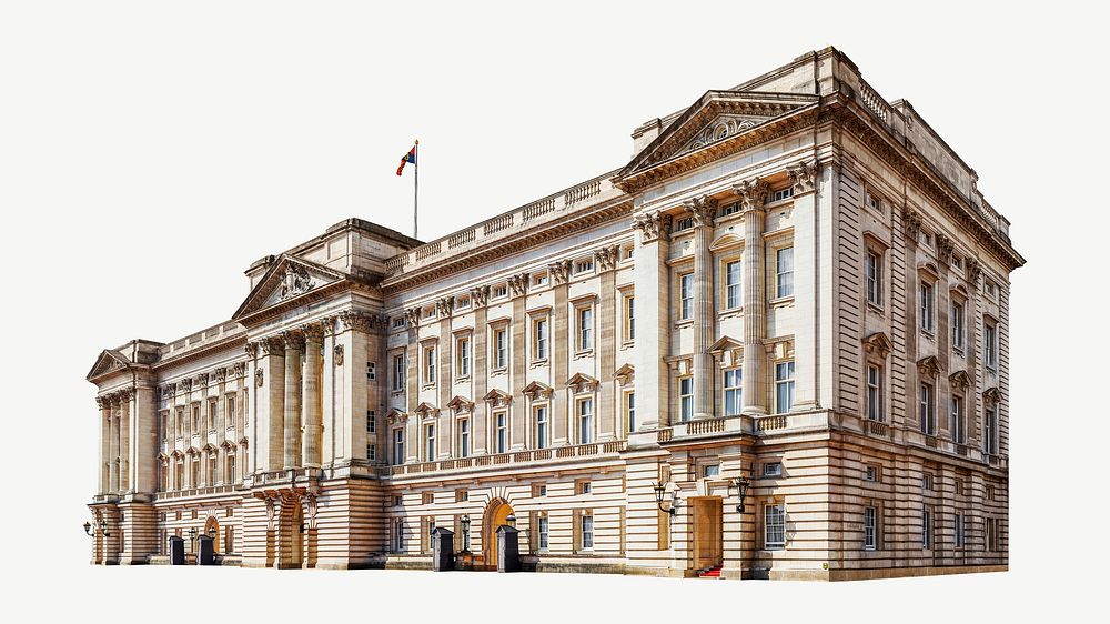 UK Buckingham Palace collage element psd