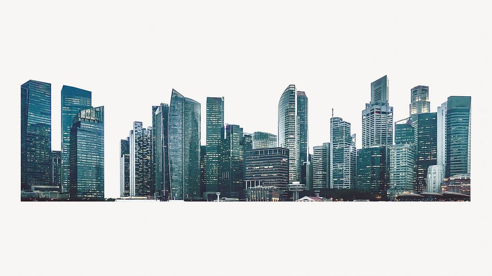 Singapore blue skyscrapers