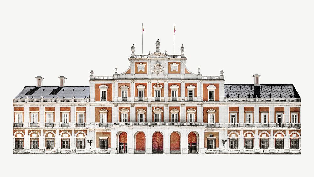 Royal Palace of Aranjuez in Spain collage element psd