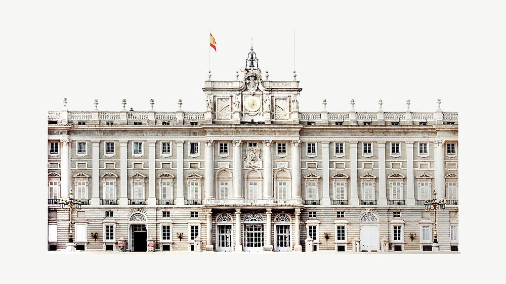 The Royal Palace of Madrid collage element psd
