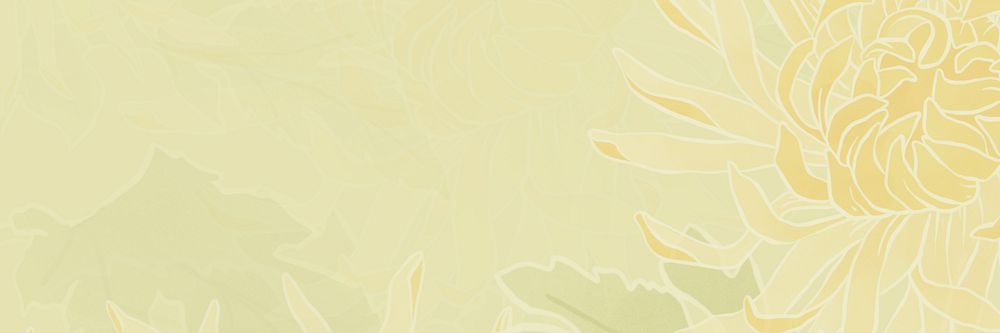 Yellow floral background for banner