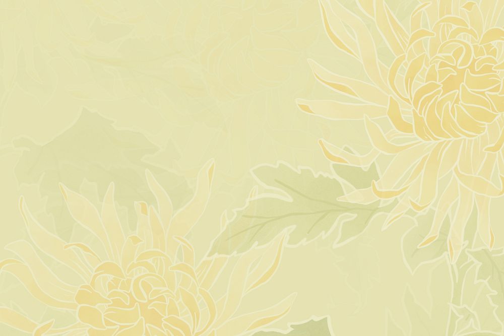 Yellow floral background design