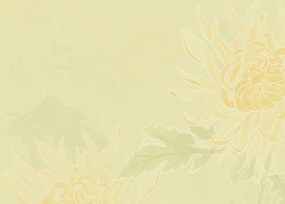 Yellow floral background design