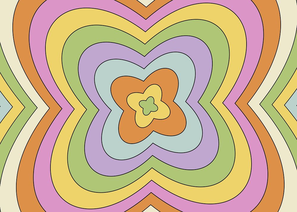 70's retro flower background design