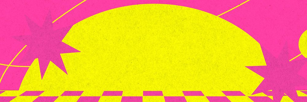 Retro yellow & pink background for banner