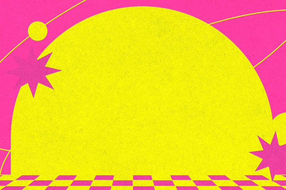 Retro yellow & pink background design