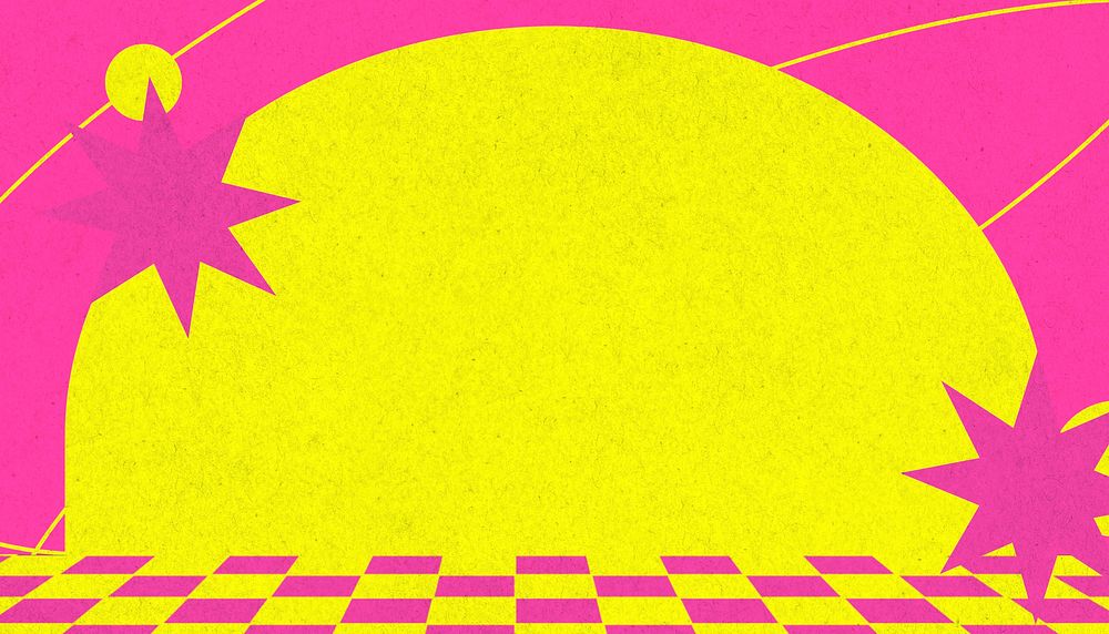Retro yellow & pink background design