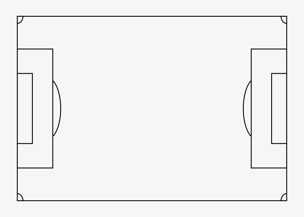 Football pitch outline, design element vector