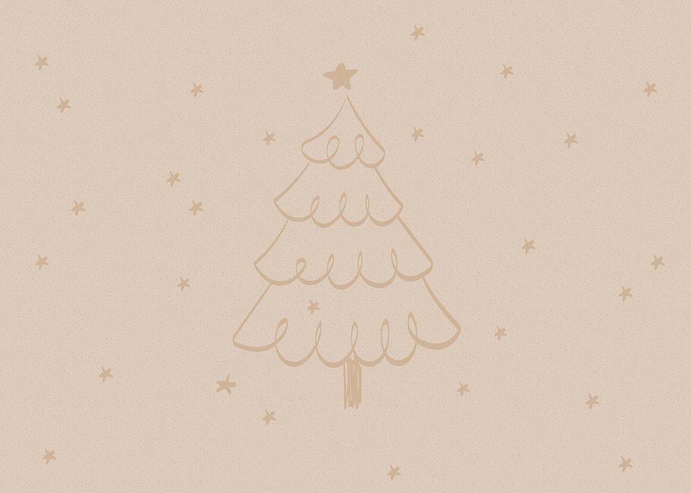 Christmas tree doodle background design