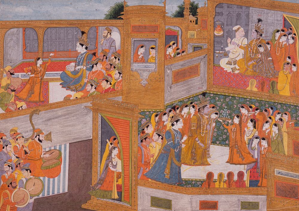 Marriage of Krishna and Rukmini