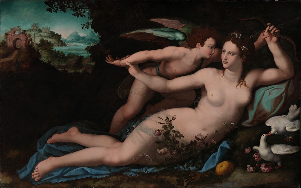 Venus Disarming Cupid by Alessandro Allori