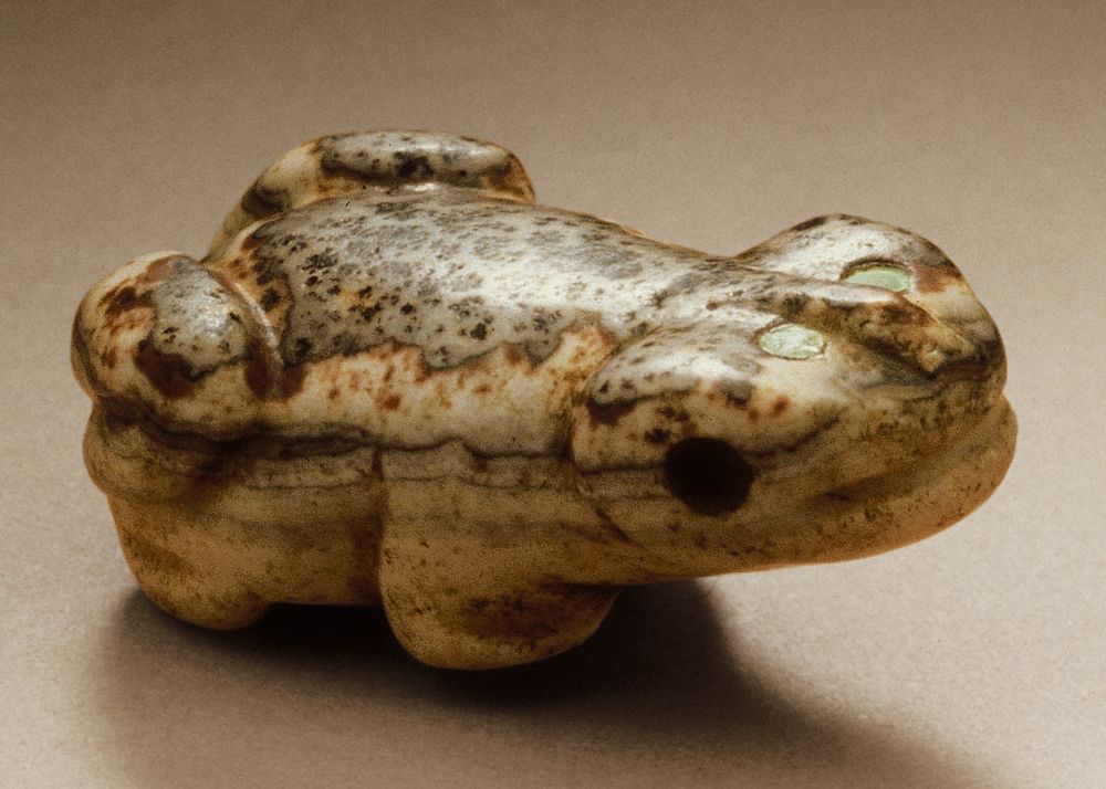 Frog Figurine Retrofitted as a Netsuke