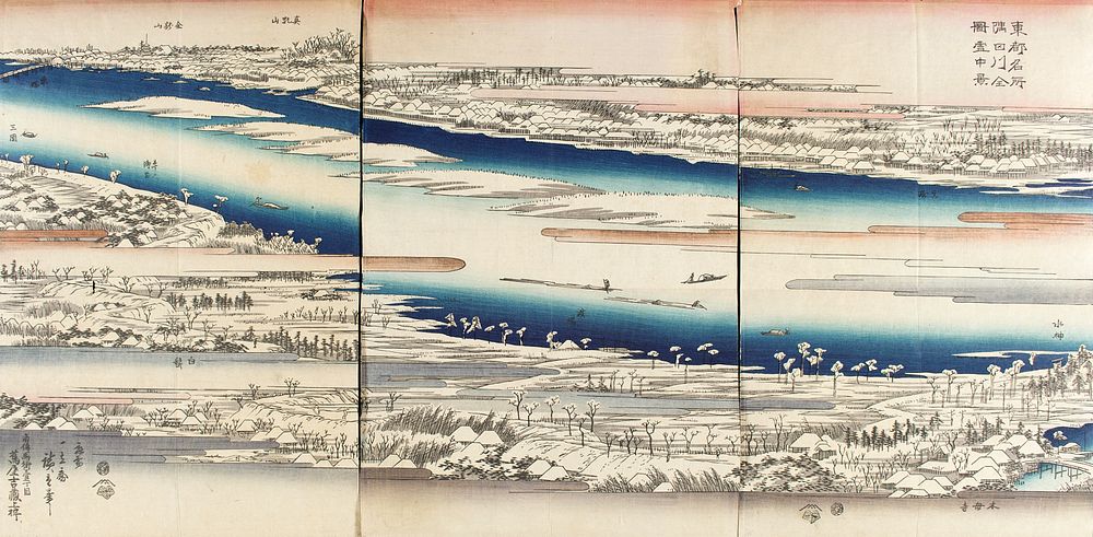 The Sumida River in Snow by Utagawa Hiroshige