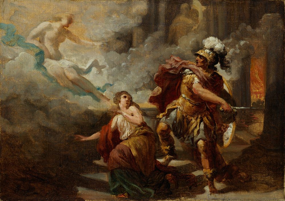Helen Saved by Venus from the Wrath of Aeneas by Jacques Sablet