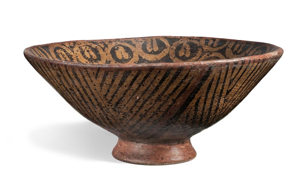 Footed Bowl with Geometric Design