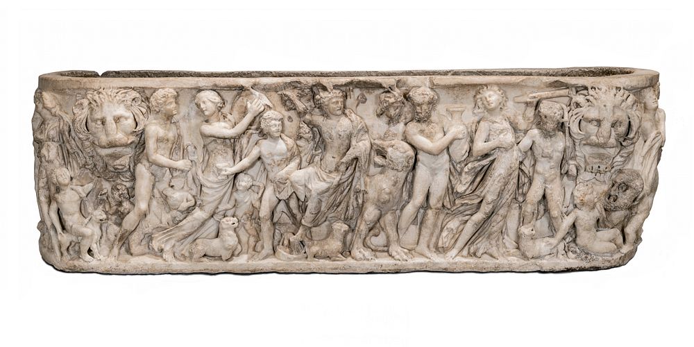 Bacchic Sarcophagus with Procession of Dionysus and his Followers