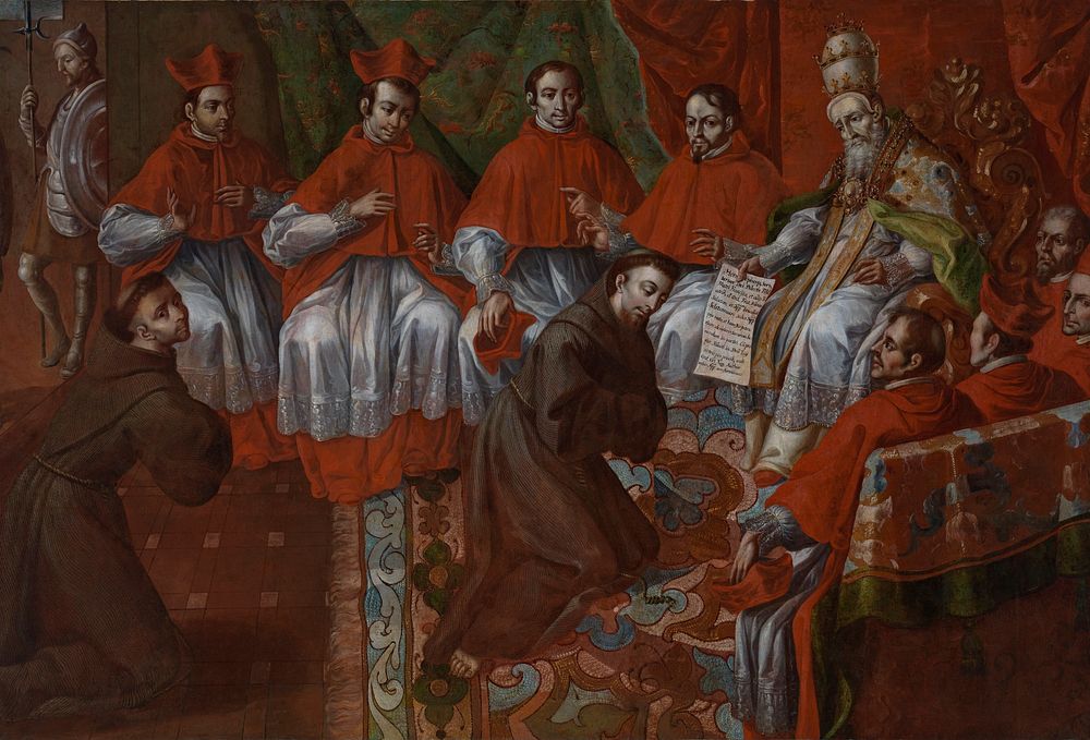 Saint Francis before Pope Honorius III (San Francisco ante el Papa Honorio III) by Luis Berrueco