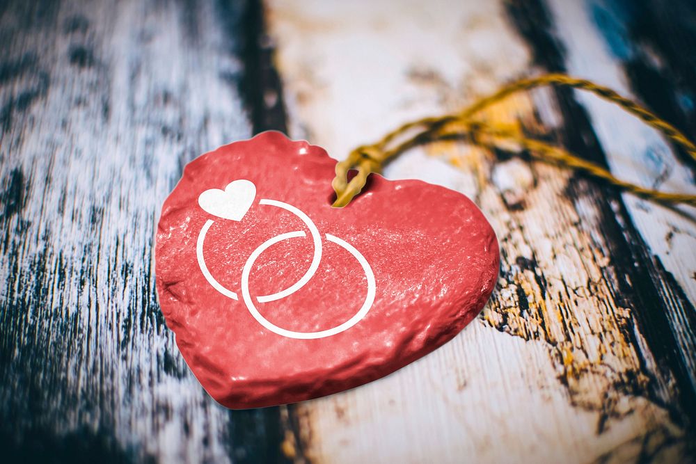 Heart charm necklace mockup psd