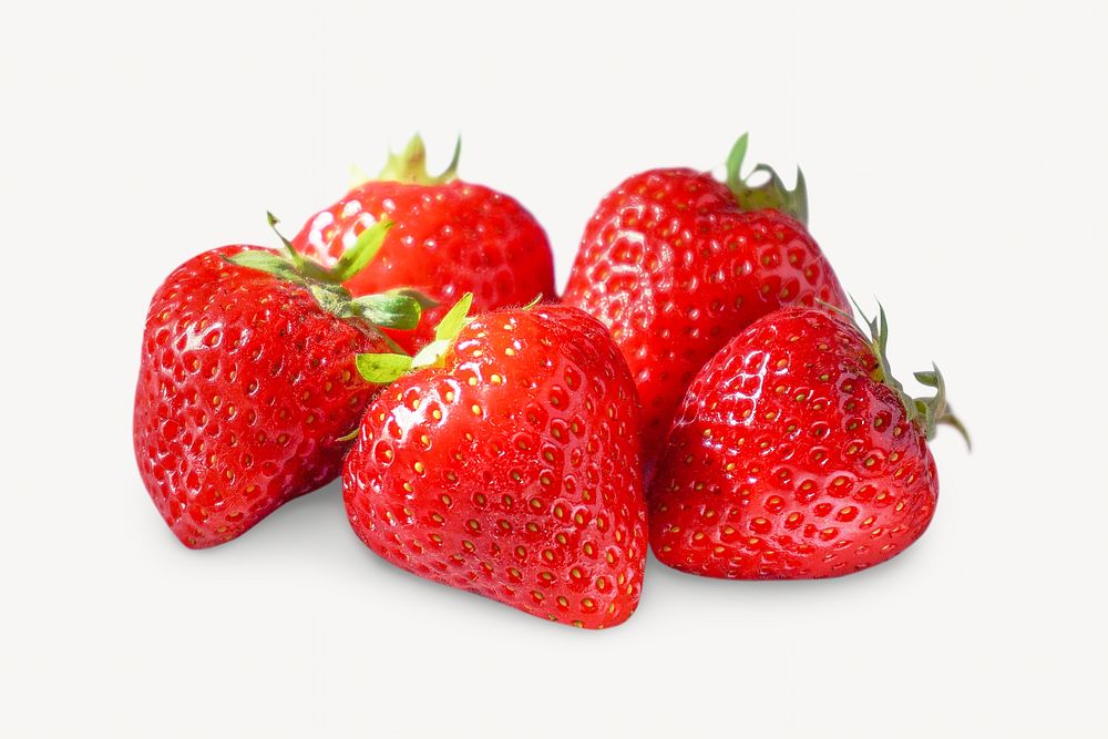 Strawberry fruit image on white