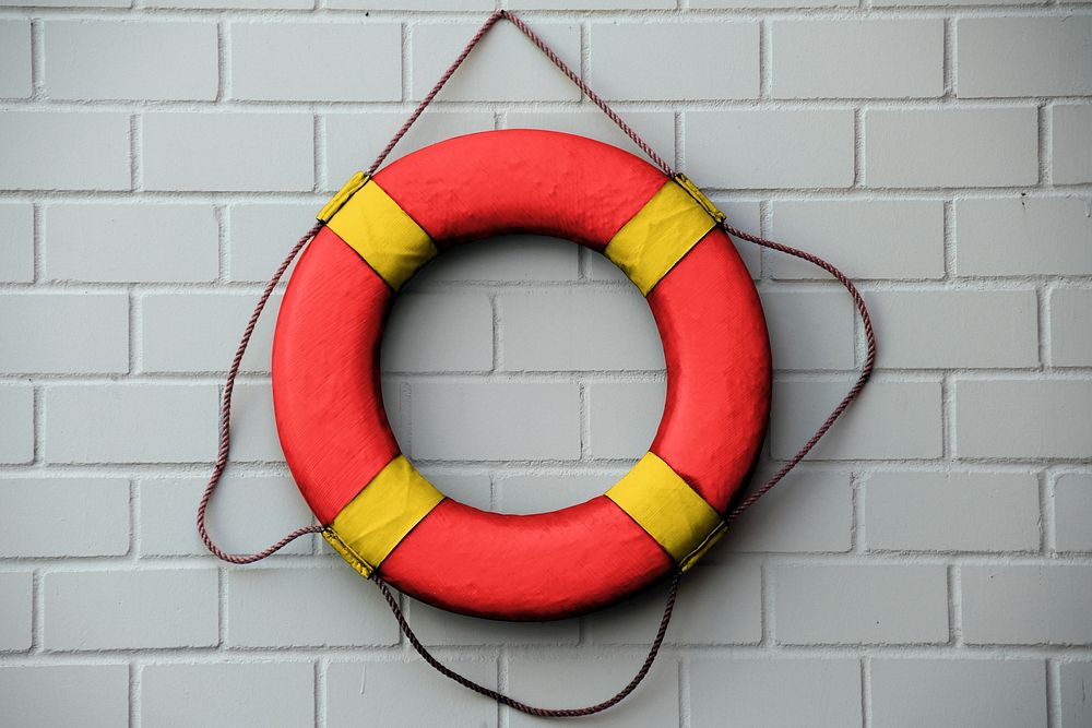 Red life buoy