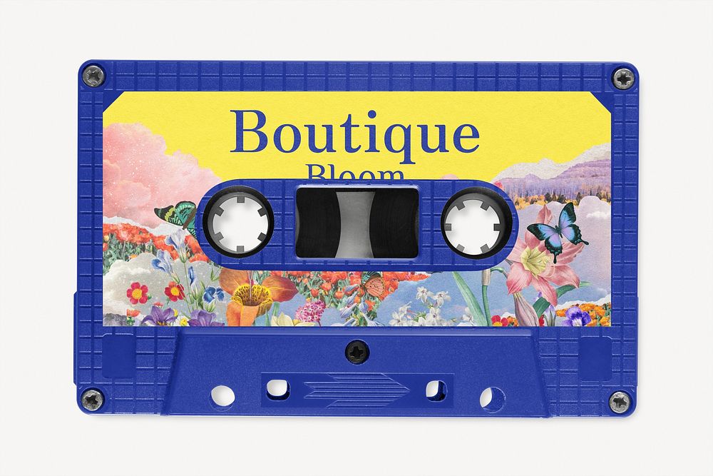Retro cassette tape mockup psd