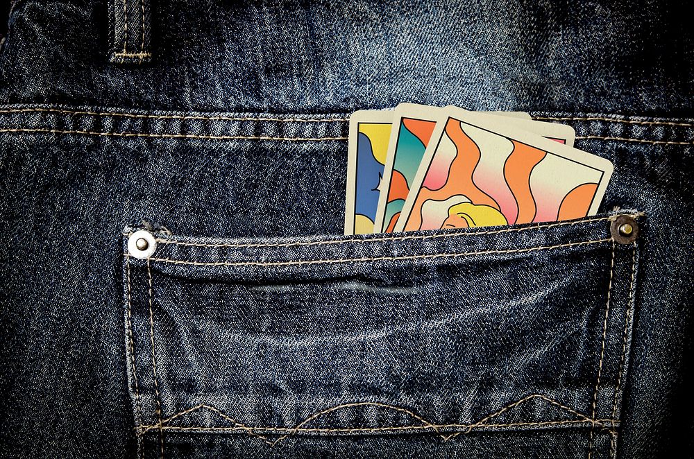 Jeans' back pocket mockup psd