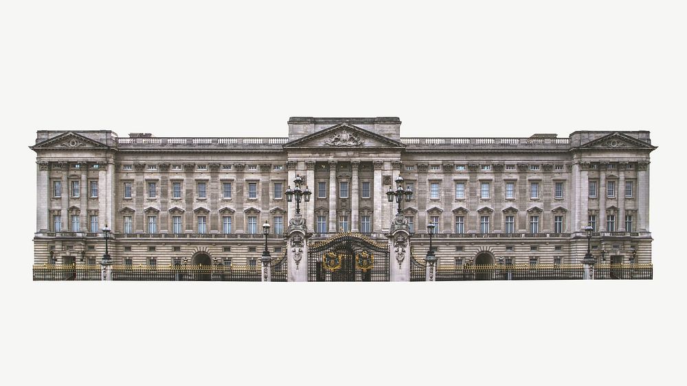 UK's Buckingham Palace collage element psd