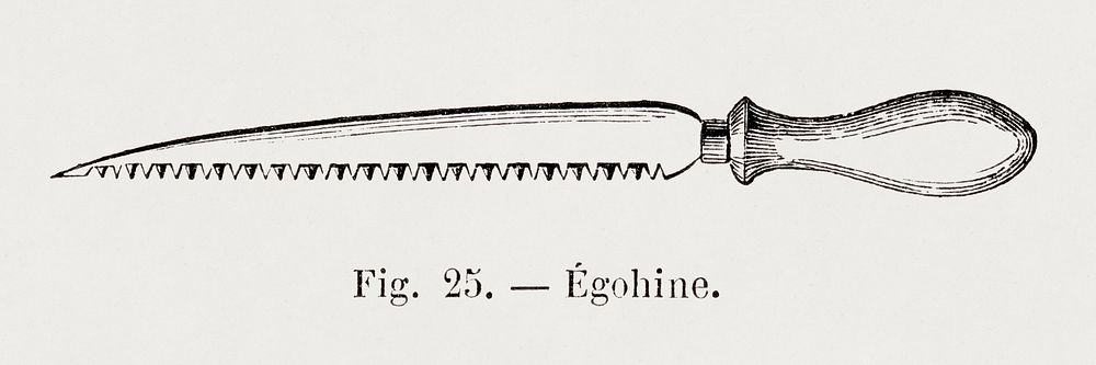 Egohine, gardening tool illustration by Fran&ccedil;ois-Fr&eacute;d&eacute;ric Grobon. Public domain image from our own 1873…