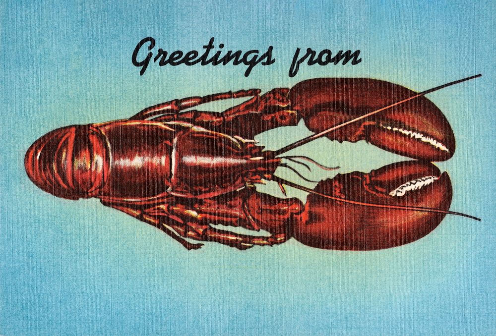 Greetings from (1930–1945) chromolithograph.  Original public domain image from Digital Commonwealth. Digitally enhanced by…