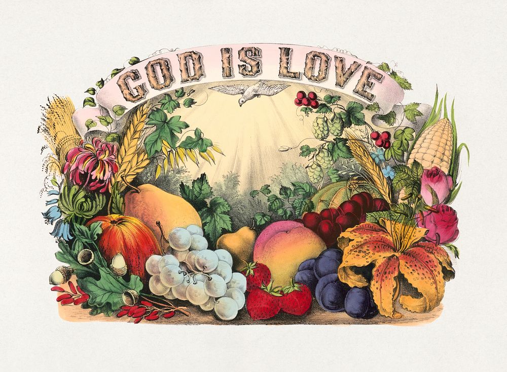 God is love (1874) chromolithograph by Currier & Ives. Original public domain image from the Library of Congress. Digitally…
