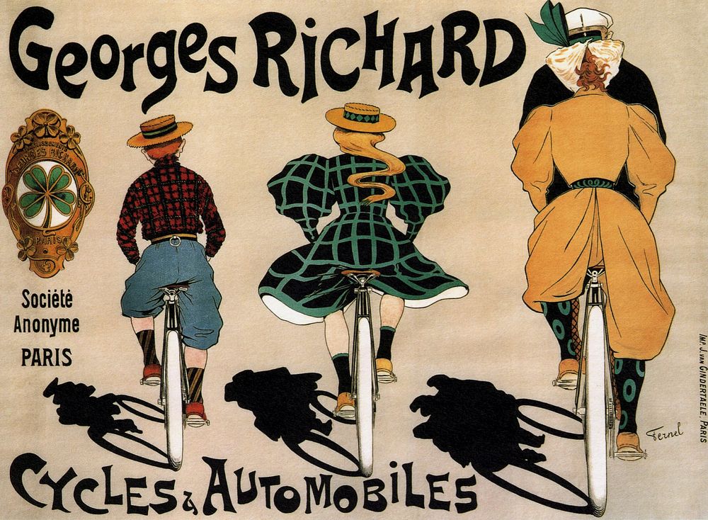 Poster for Georges Richard (1896) chromolithograph by Fernand Fernel. Original public domain image from Wikipedia. Digitally…