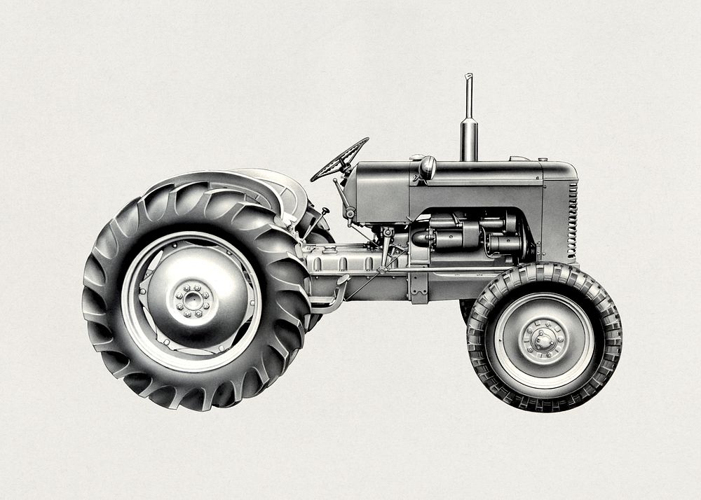 Valmet 33 (1957) drawing by Valmet diesel tractor. Original public domain image from Wikipedia. Digitally enhanced by…