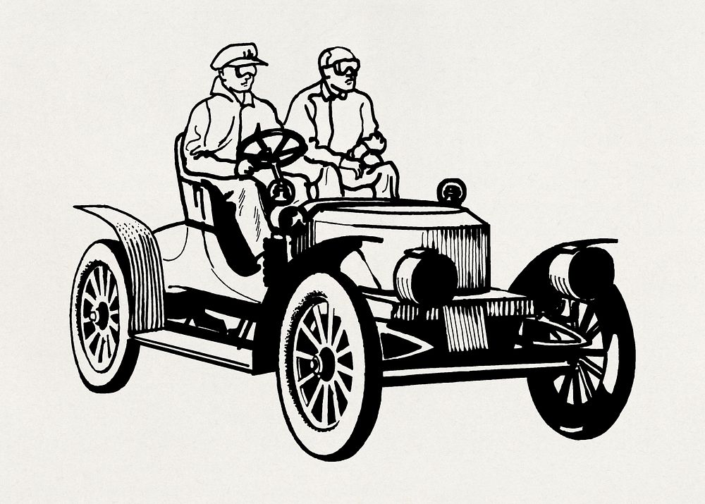 A old type vehicle powered by steam (2020) vintage icon by Pearson Scott Foresman. Original public domain image from…