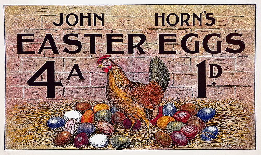 John Horn's Easter Eggs (1842-1912) chromolithograph by The National Archives UK. Original public domain image from…