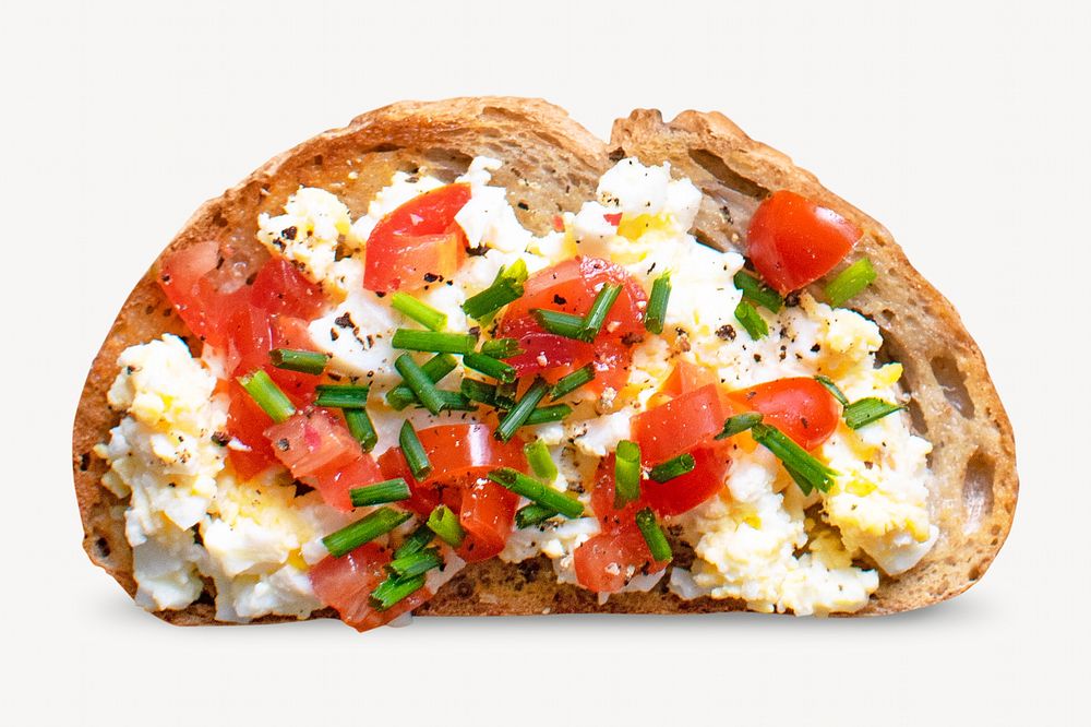 Open faced sandwich, isolated design