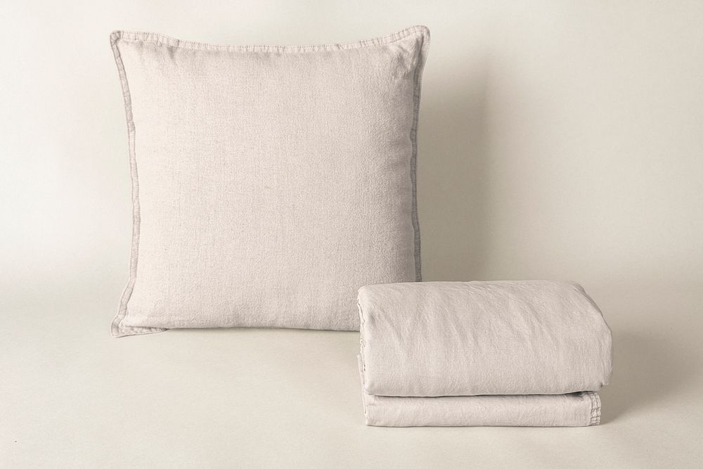 Bed linen mockup psd and cushion cover