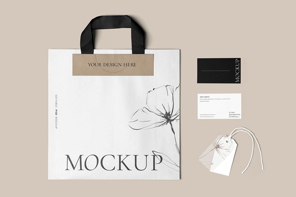 Premium PSD  Woman carrying a bouquet of flowers in a paper bag