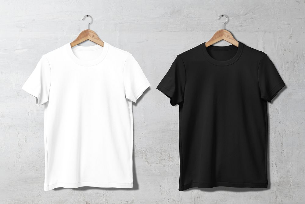 Simple t-shirt mockup, casual apparel in unisex design psd