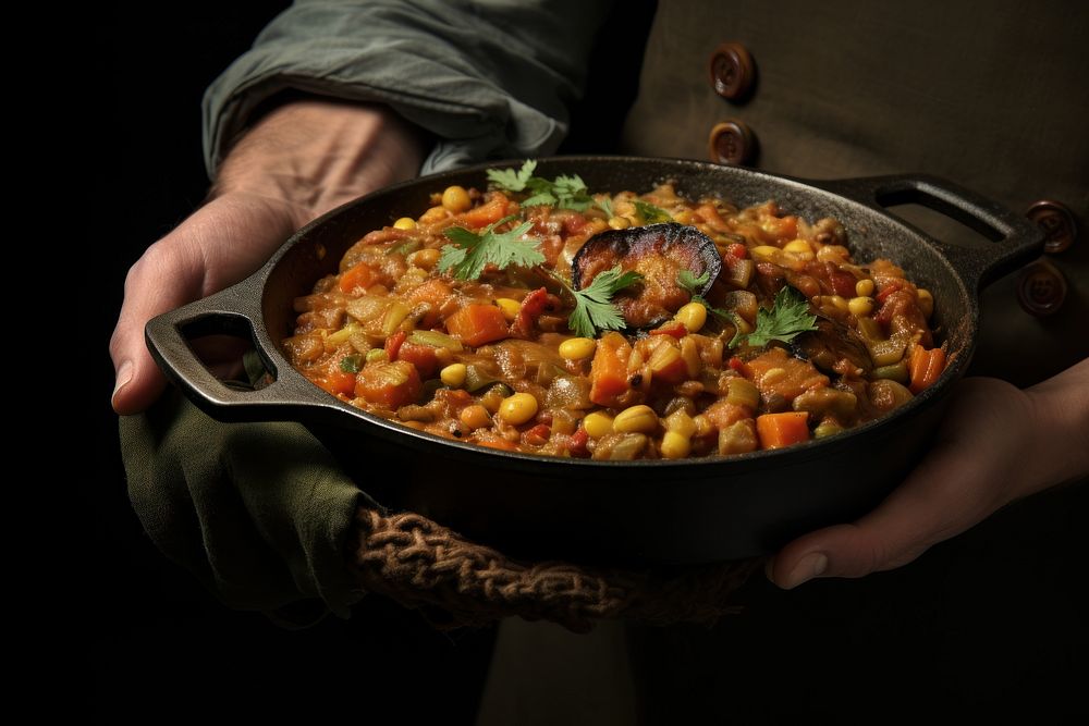 Holding paella person human. AI generated Image by rawpixel.