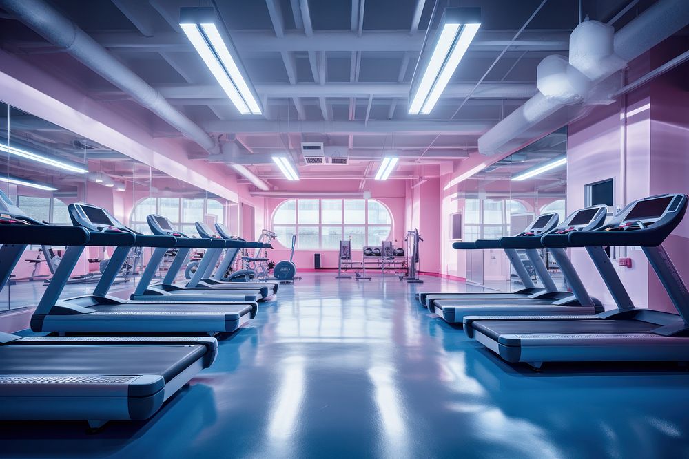 Gym electronics treadmill equipment. AI generated Image by rawpixel.