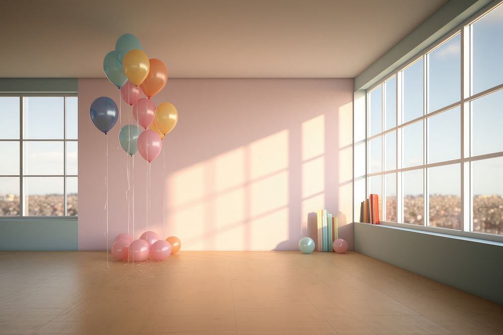 Flooring birthday balloon people. AI generated Image by rawpixel.