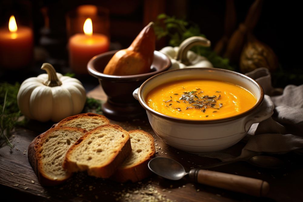 Pumpkin vegetable cutlery produce. 