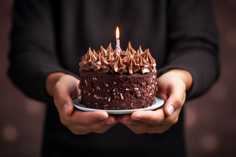 Cake chocolate birthday dessert. AI generated Image by rawpixel.