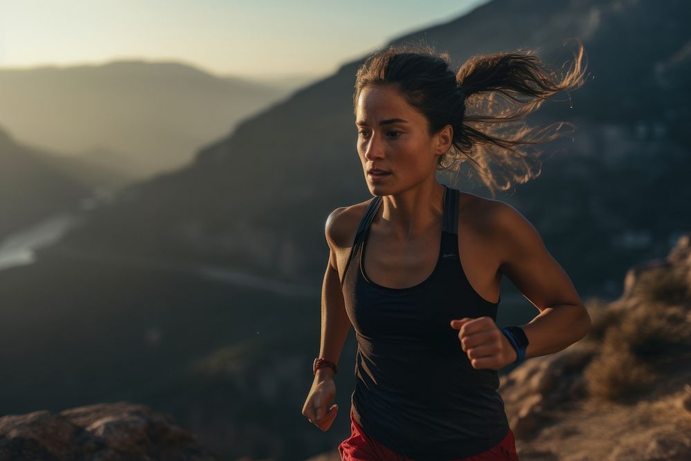 Running wristwatch mountain clothing. 