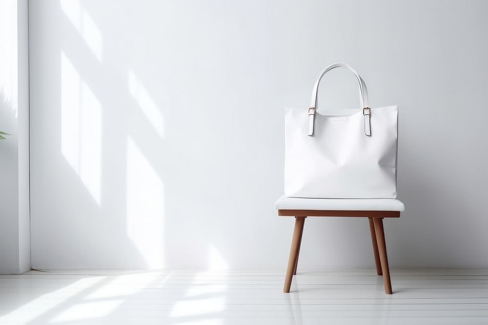 Bag handbag chair white. 