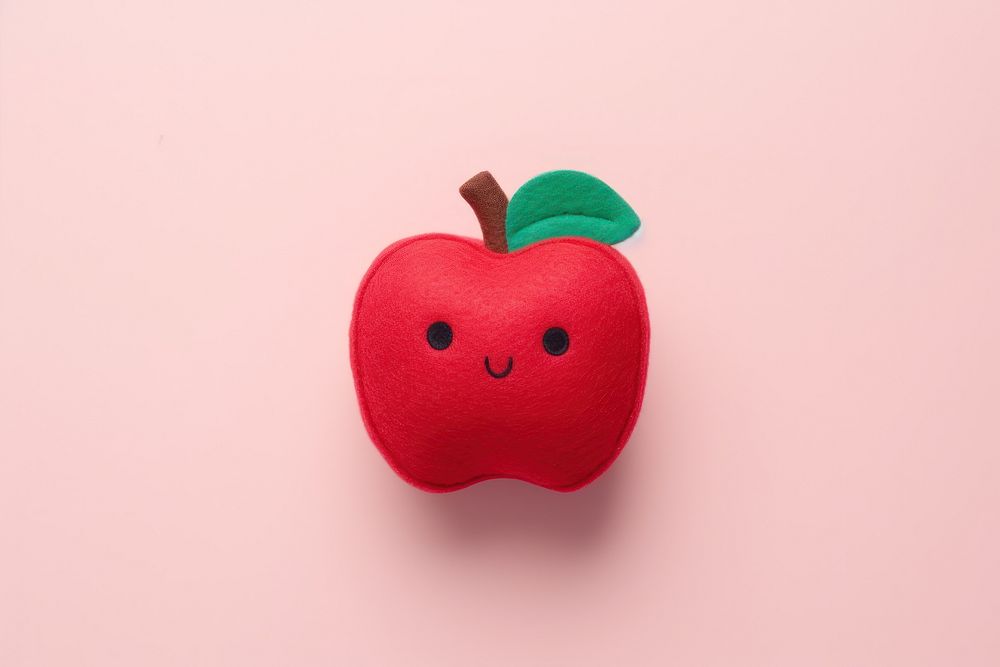Apple food toy anthropomorphic. AI generated Image by rawpixel.